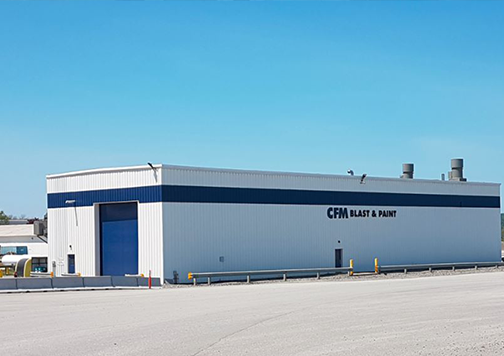 Exterior view of the CFM Blast and Paint facility